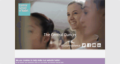 Desktop Screenshot of centralschoolofballet.co.uk